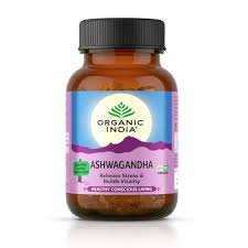 Organic India Ashwagandha 60 capsules herbal supplement